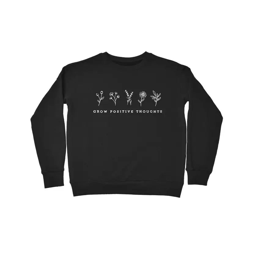 Grow Positive Vegan Sweatshirt - Black / S - SWEATSHIRT