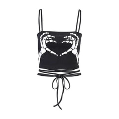 Grunge Aesthetic Crop Top for Casual Streetwear Style