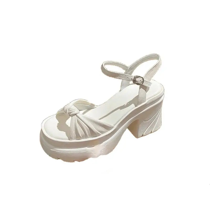 Grunge Platform PU Leather Ankle Strap Shoes Euro Size