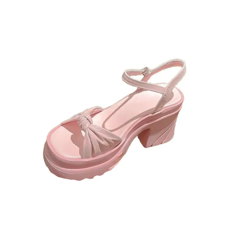 Grunge Platform PU Leather Ankle Strap Shoes Euro Size