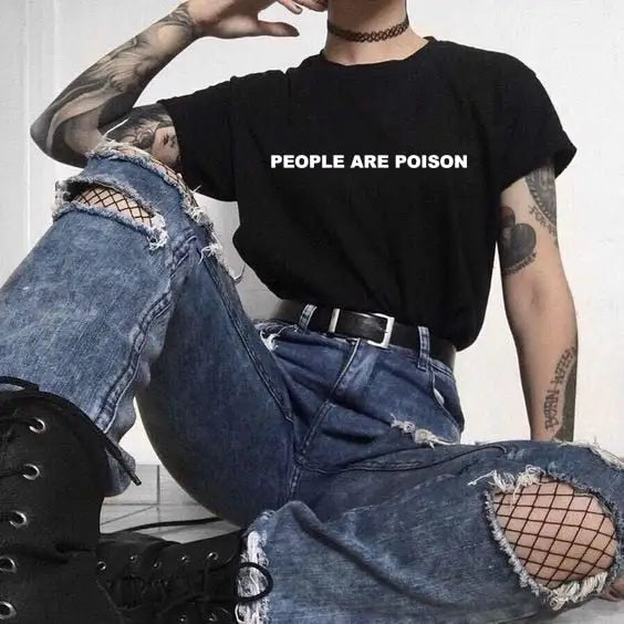 Grunge T-Shirt People Are Poison Graphic Tee