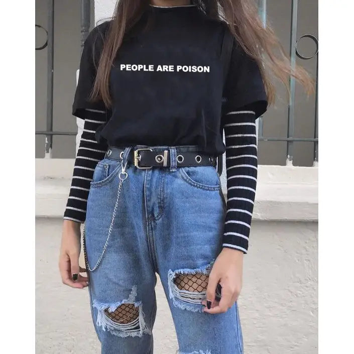 Grunge T-Shirt People Are Poison Graphic Tee
