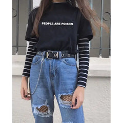 Grunge T-Shirt People Are Poison Graphic Tee