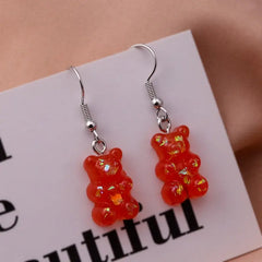 Gummy Bear Cartoon Dangle Earrings