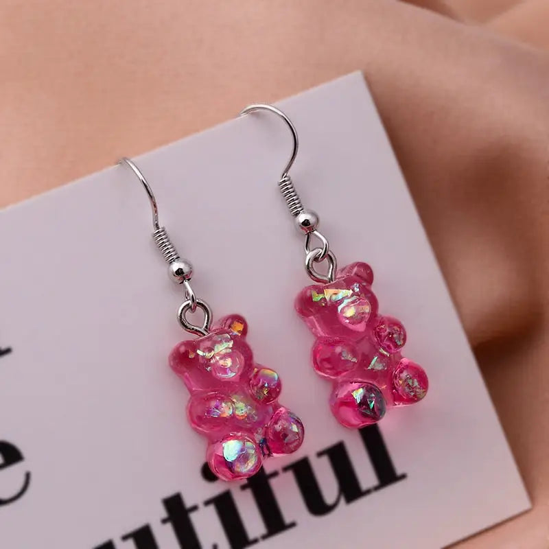 Gummy Bear Cartoon Dangle Earrings