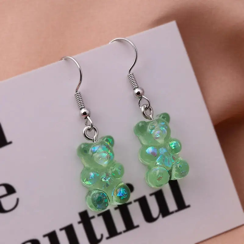 Gummy Bear Cartoon Dangle Earrings