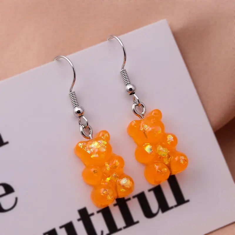 Gummy Bear Cartoon Dangle Earrings