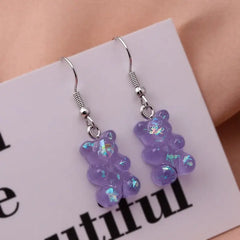 Gummy Bear Cartoon Dangle Earrings