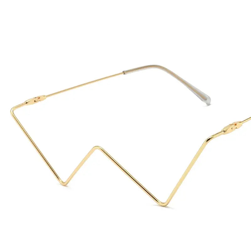 Half Triangle Decorative Metal Frame Glasses