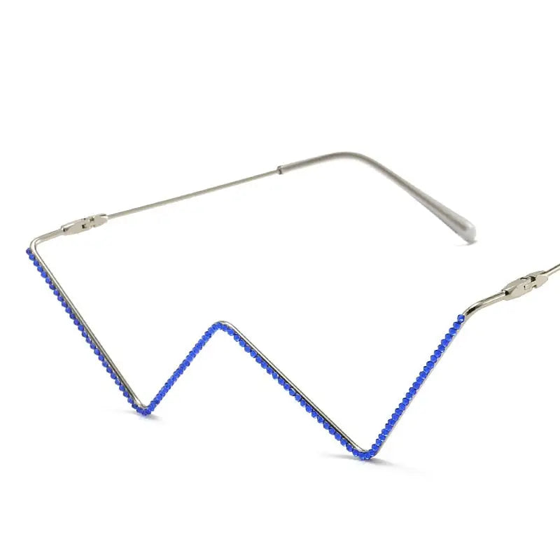 Half Triangle Decorative Metal Frame Glasses