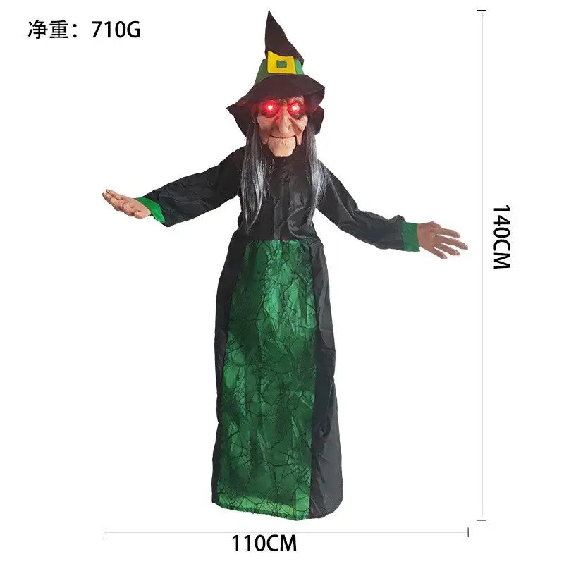 Halloween Adornment Witch Hanging Ghost Voice Touch