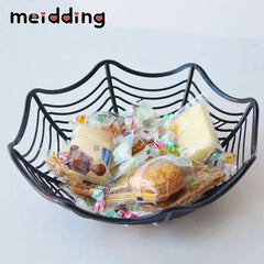 Halloween Decoration Black Spider Web Bowl