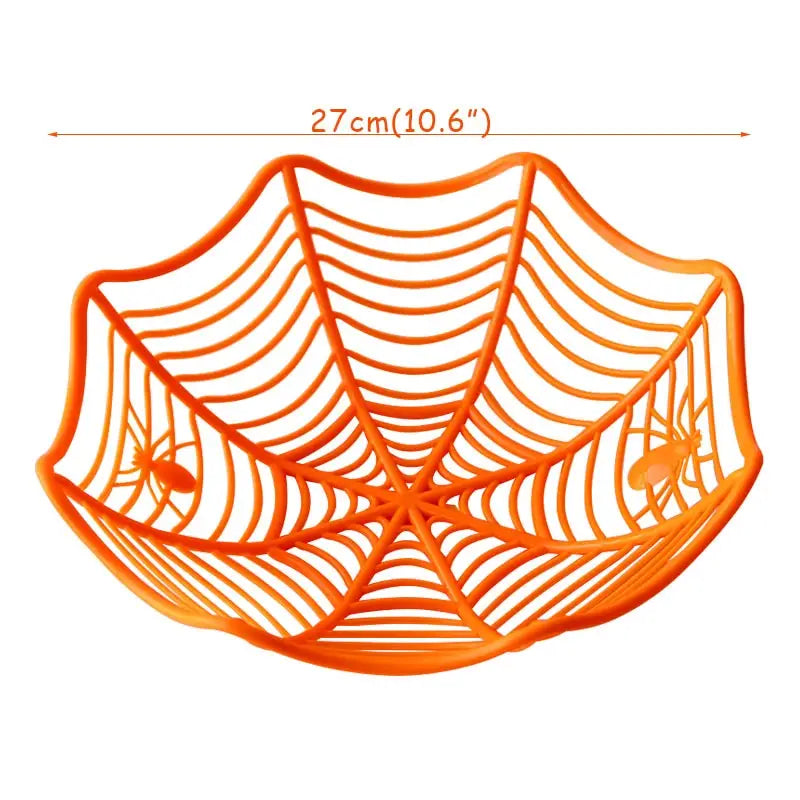 Halloween Decoration Black Spider Web Bowl