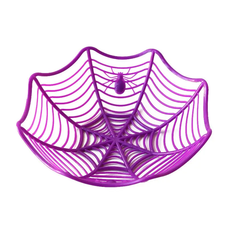 Halloween Decoration Black Spider Web Bowl