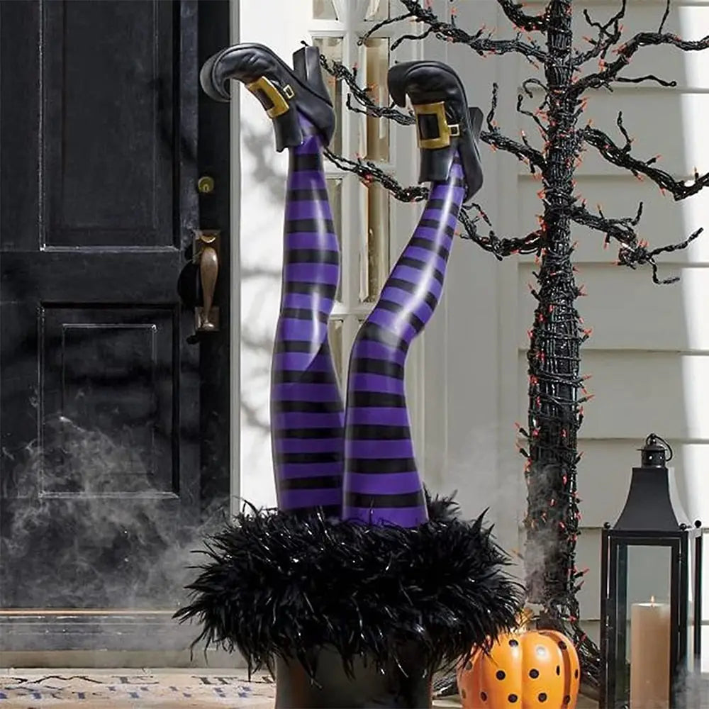 Halloween Evil Witch Legs Props Upside Down