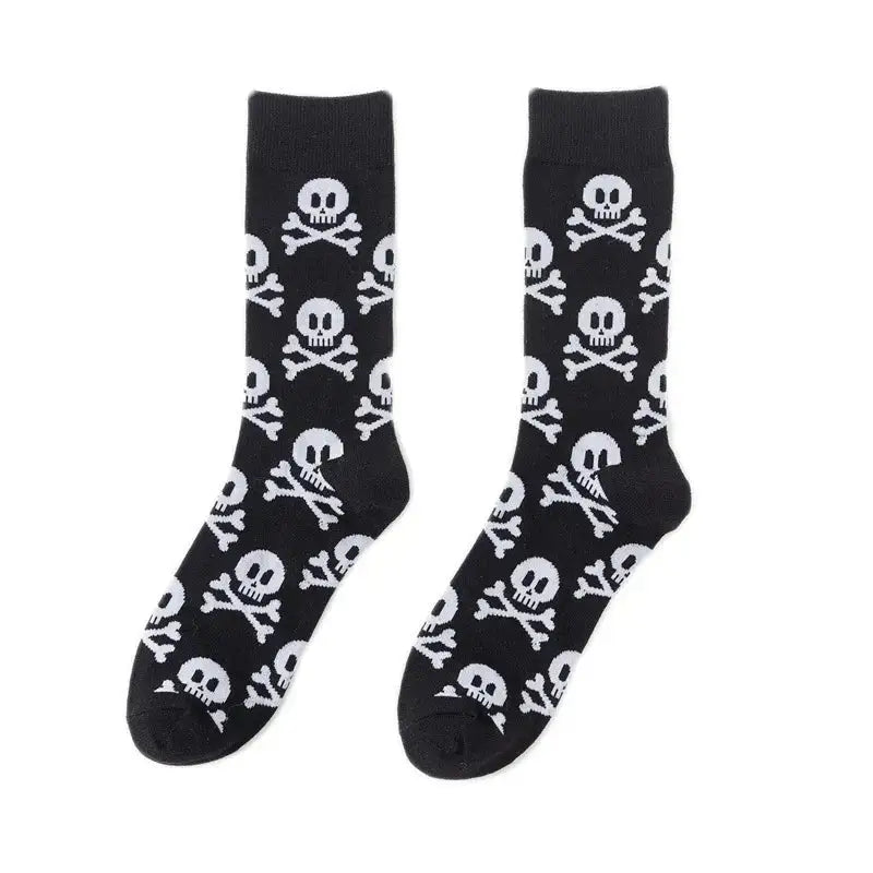 Halloween Funky Print Socks - Black / 39-45