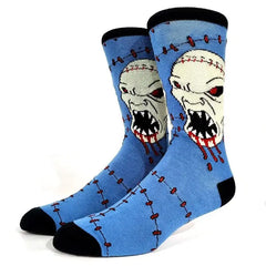 Halloween Funky Print Socks for Adults Blue. / 39-45