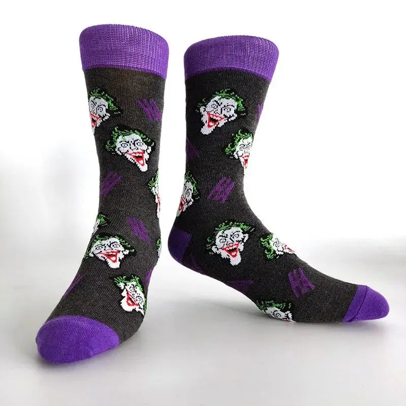 Halloween Funky Print Socks for Adults Purple / 39-45