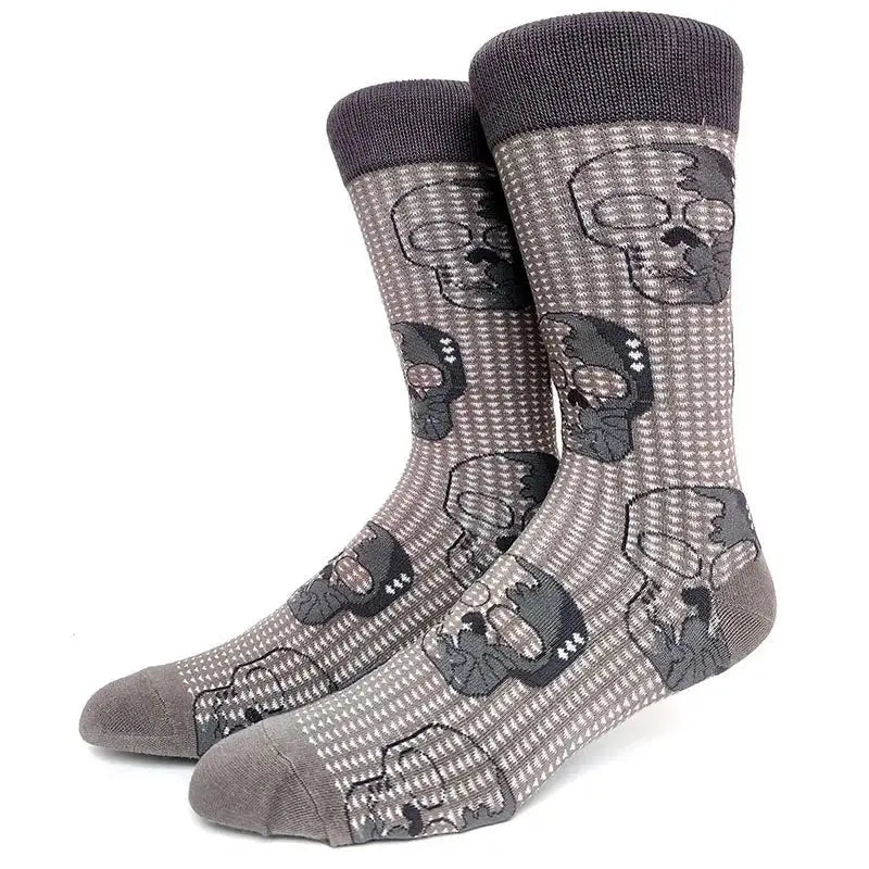 Halloween Funky Print Socks - Gray / 39-45
