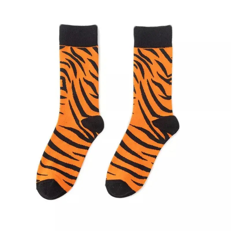 Halloween Funky Print Socks - Orange / 39-45