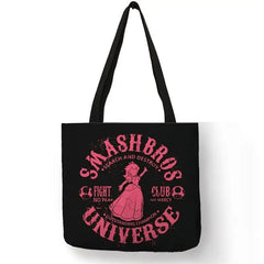 Halloween Large Capacity Eco Reusable Shopping Bag Fucsia