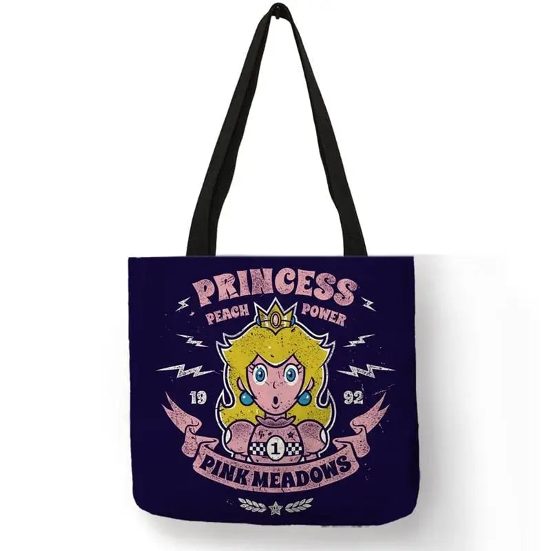 Halloween Large Capacity Eco Reusable Shopping Bag Purple.