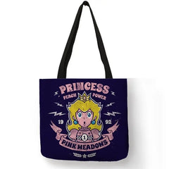 Halloween Large Capacity Eco Reusable Shopping Bag Purple.