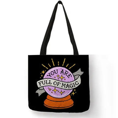 Halloween Large Capacity Eco Reusable Shopping Bag Violet