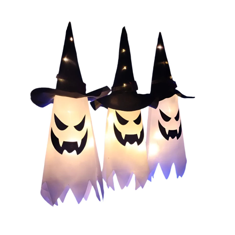 Halloween Light Wizard Hat Pendant Ghost Decorate