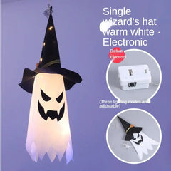 Halloween Light Wizard Hat Pendant Ghost Decorate