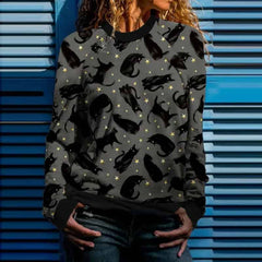 Halloween Print Long Sleeve Sweatshirt