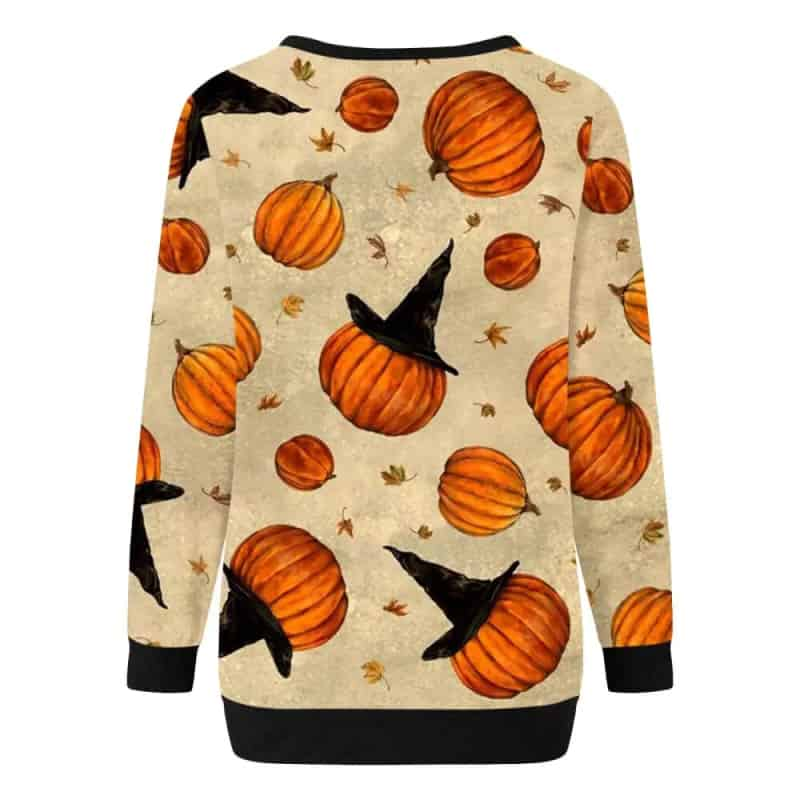 Halloween Print Long Sleeve Sweatshirt