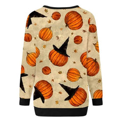 Halloween Print Long Sleeve Sweatshirt