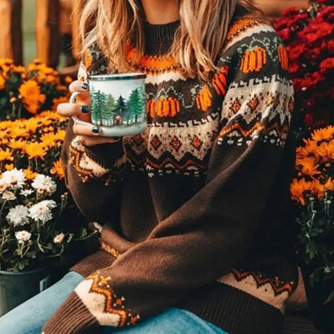 Halloween Soft Warm Pumpkin Sweater
