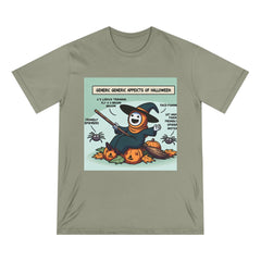 Halloween T-Shirt Mystic Moonlight Witch in Leaf Pile