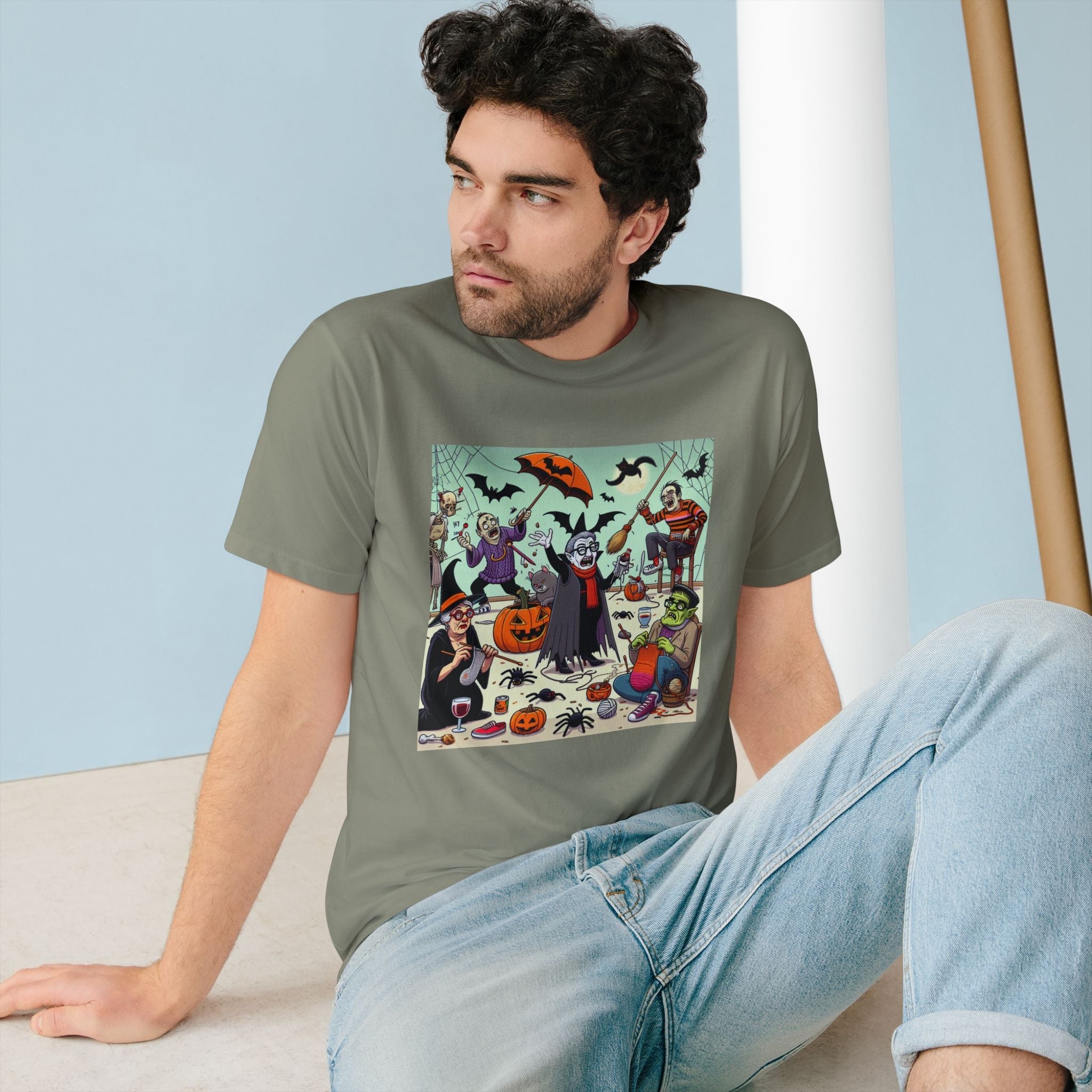 Halloween T-Shirt with Funny Spooky Characters
