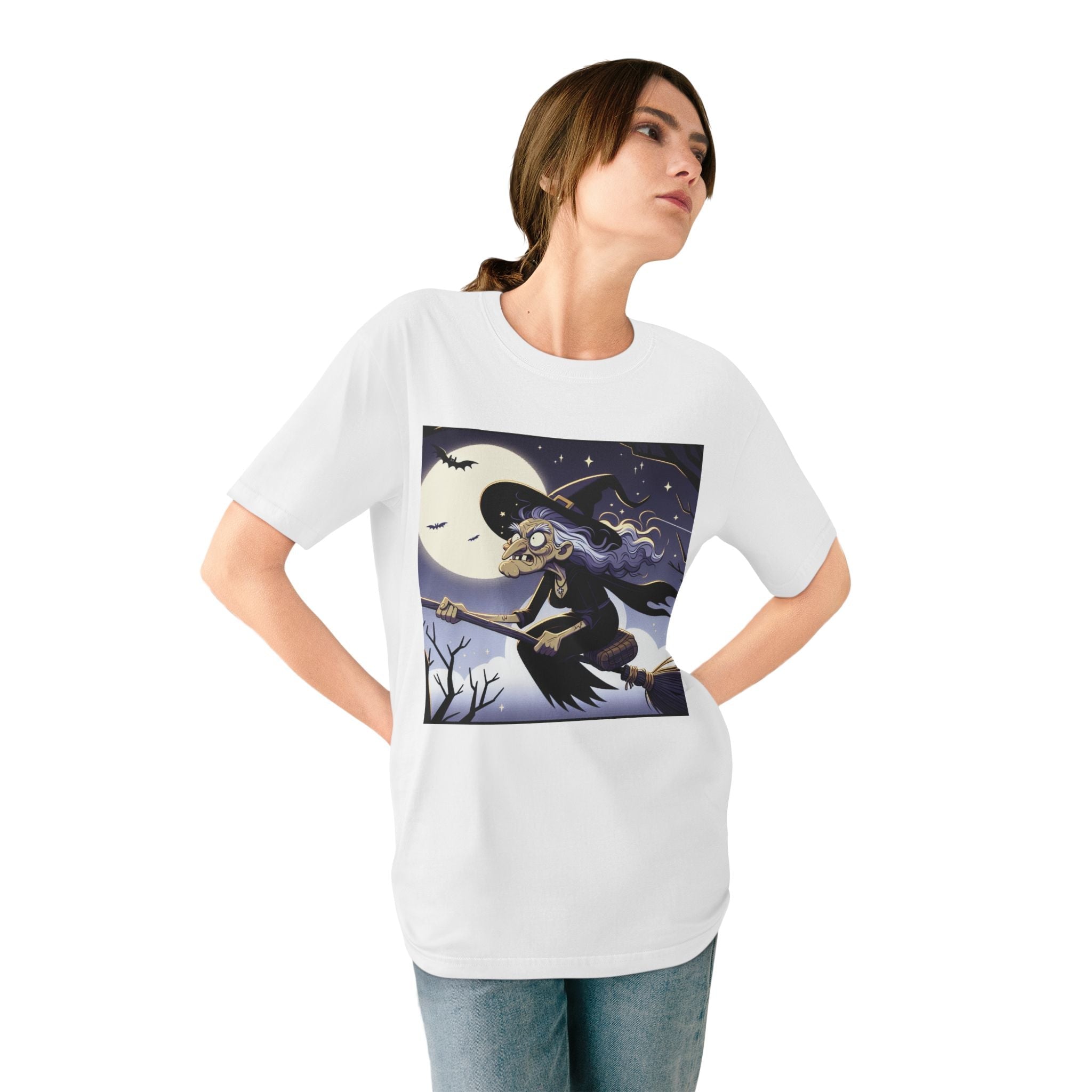 Halloween T-Shirt with Funny Witch Design