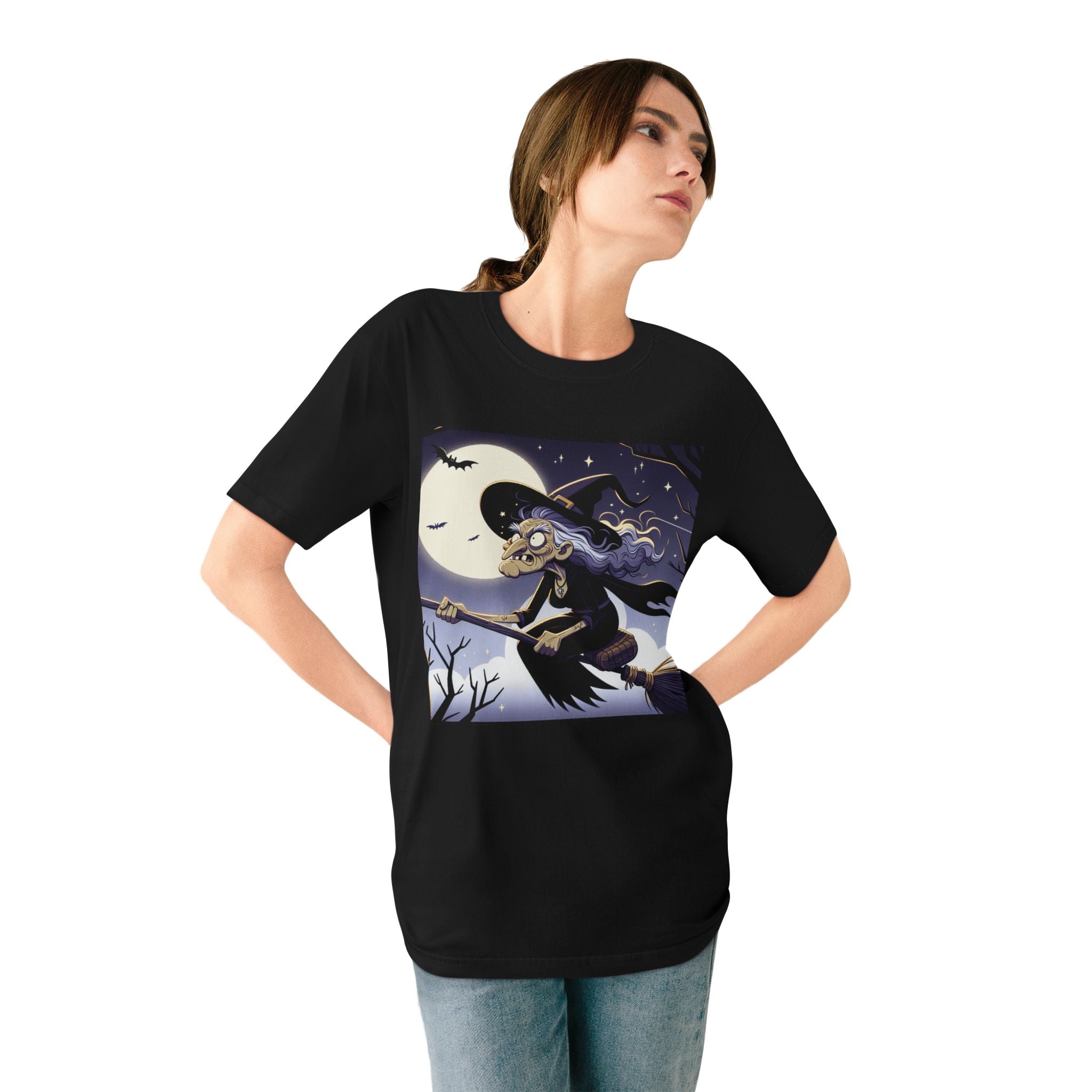 Halloween T-Shirt with Funny Witch Design