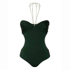 Halter Neck Backless One Piece Swimsuit for Women