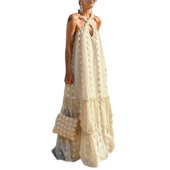 Halter Neckline Bohemian Maxi Dress