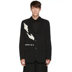 Hand Embroidered Wool Suit Jacket for Men