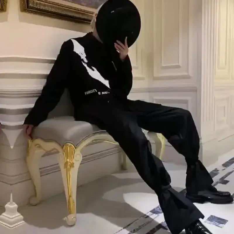 Hand Embroidered Wool Suit Jacket for Men