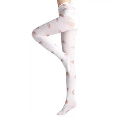 Hand Painted Oil Painting Tights With Eyes Print Pantyhose