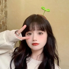 Hand Woven Grass Clip Hairpin Hair Accessories Green