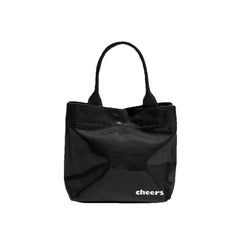 Handbag Cheers Waterproof Double Strap Square Tote Black