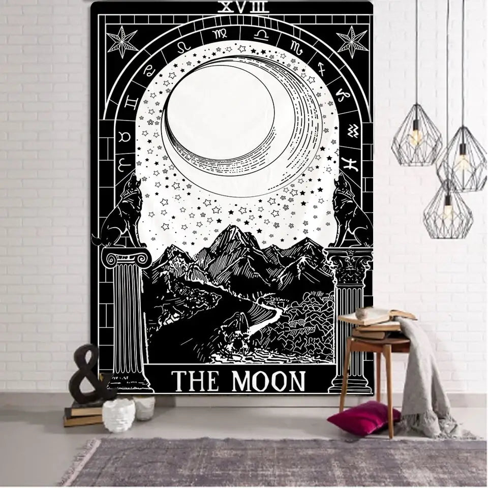 Hanging Astrology Tarot Card Tapestry Wall