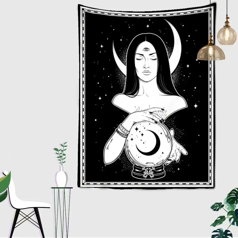 Hanging Astrology Tarot Card Tapestry Wall