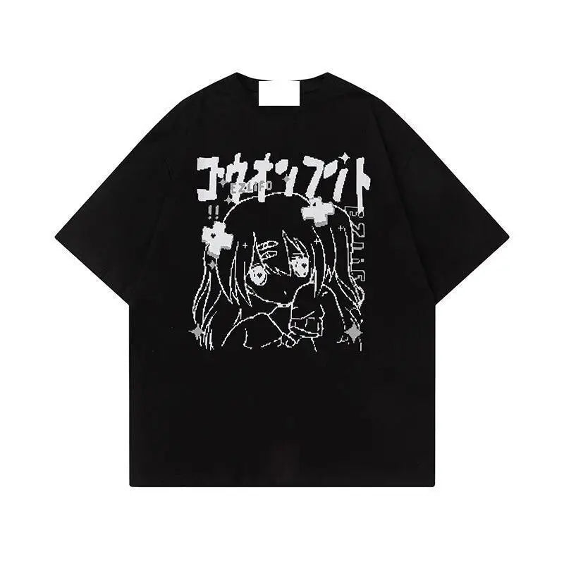 Harajuku Anime Pastel Goth Print T-Shirts