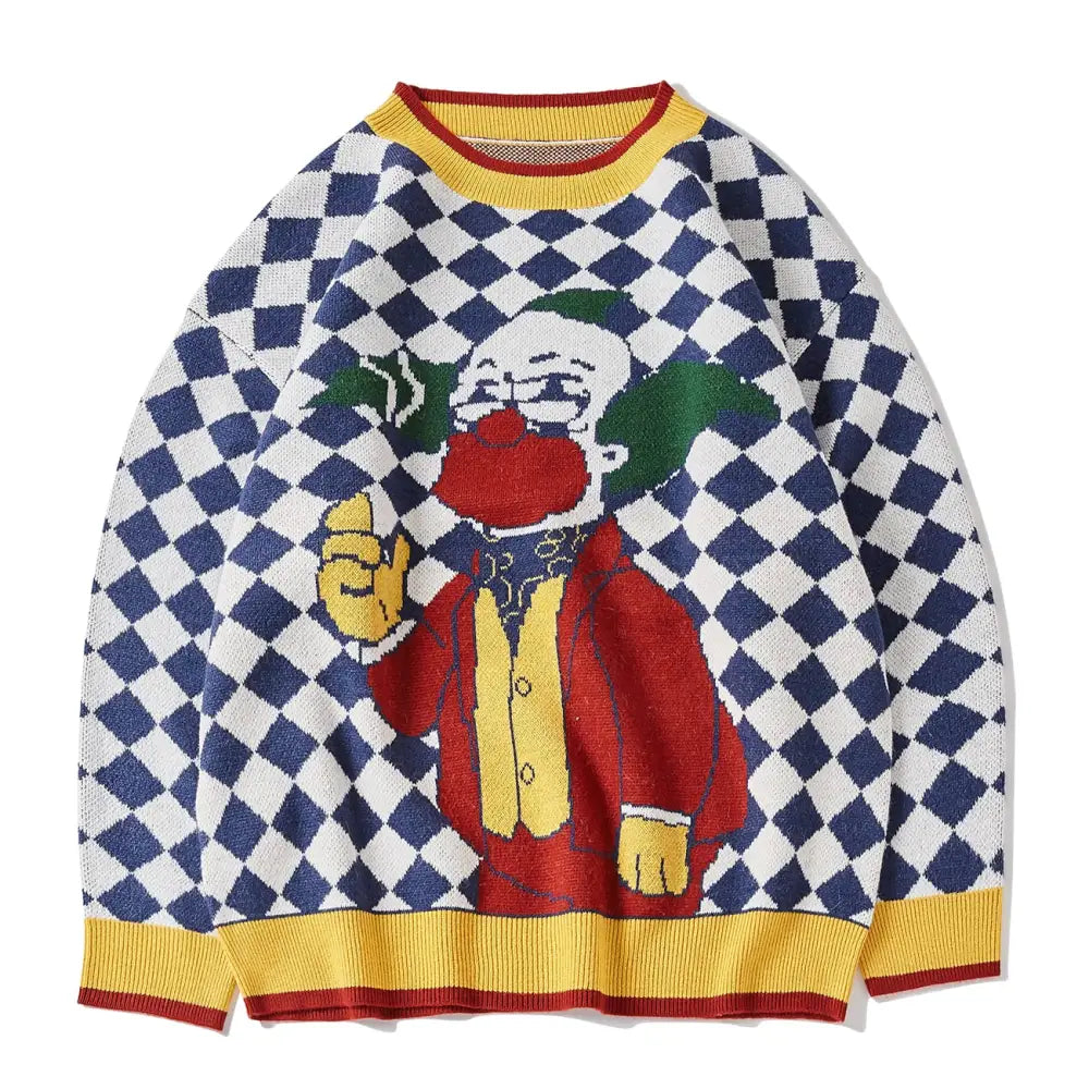 Harajuku Cartoon Krusty Sweater Pullover