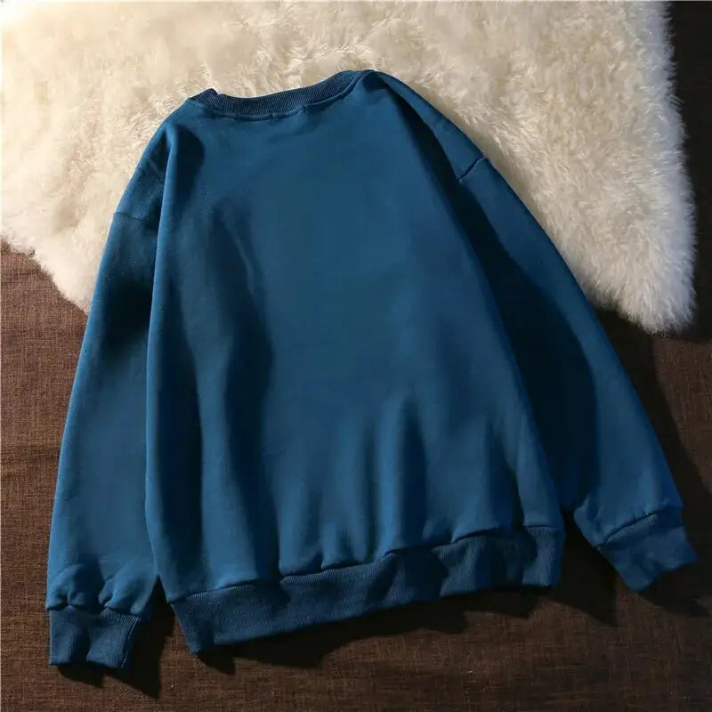 Harajuku Cat Print Sweatshirt for Casual Streetwear